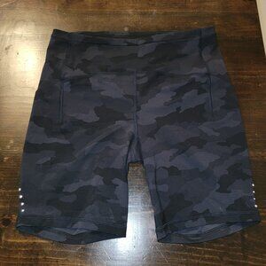 Black and Gray Camo Lululemon Size 10 Bike Shorts